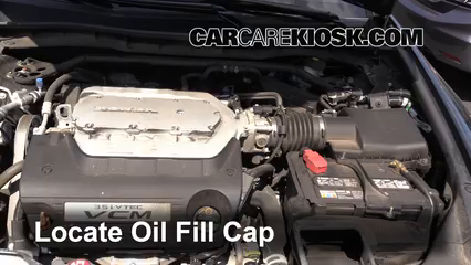 2012 Honda Accord EX-L 3.5L V6 Sedan Aceite Agregar aceite